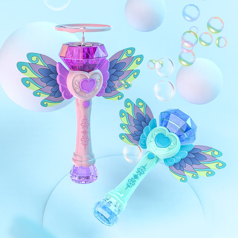 Electric Handheld Bubble Machine with Music and Lights