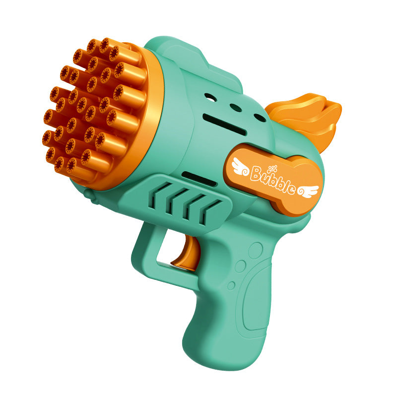 29-Hole Light-Up Gatling Bubble Gun for Kids