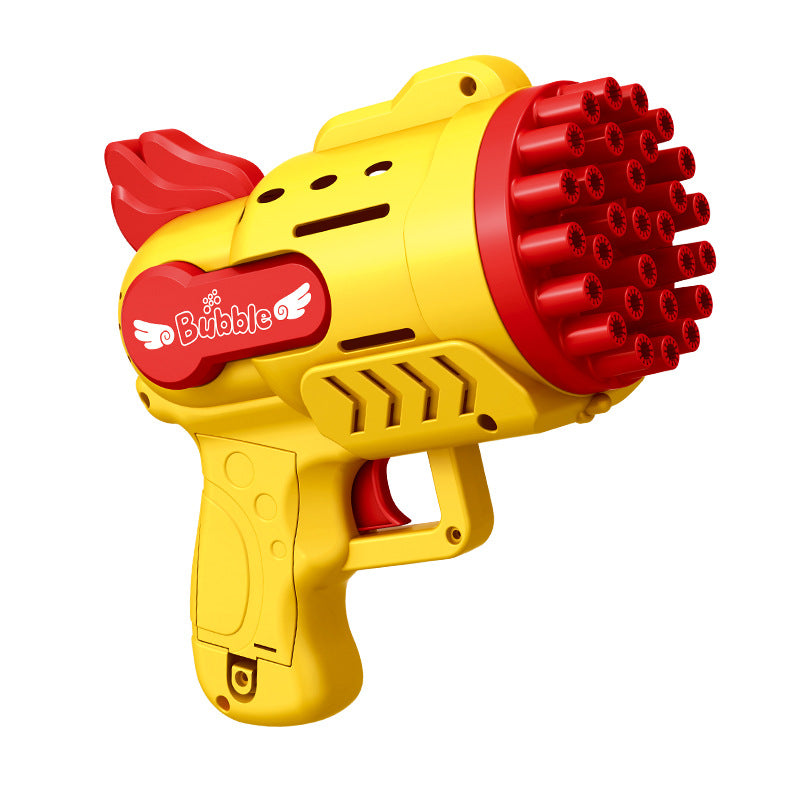 29-Hole Light-Up Gatling Bubble Gun for Kids