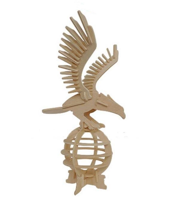 3D Simulation Model DIY Wooden Puzzle for Kids